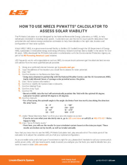 Solar calculator how-to guide