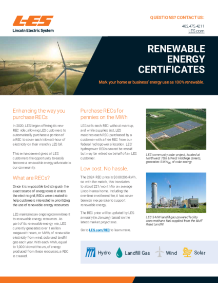 Renewable Energy Certificates