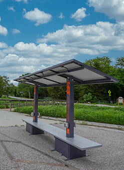 LES solar-charging bench