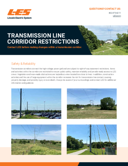 Transmission line corridor restrictions
