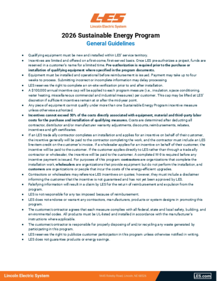 2026 SEP General Guidelines